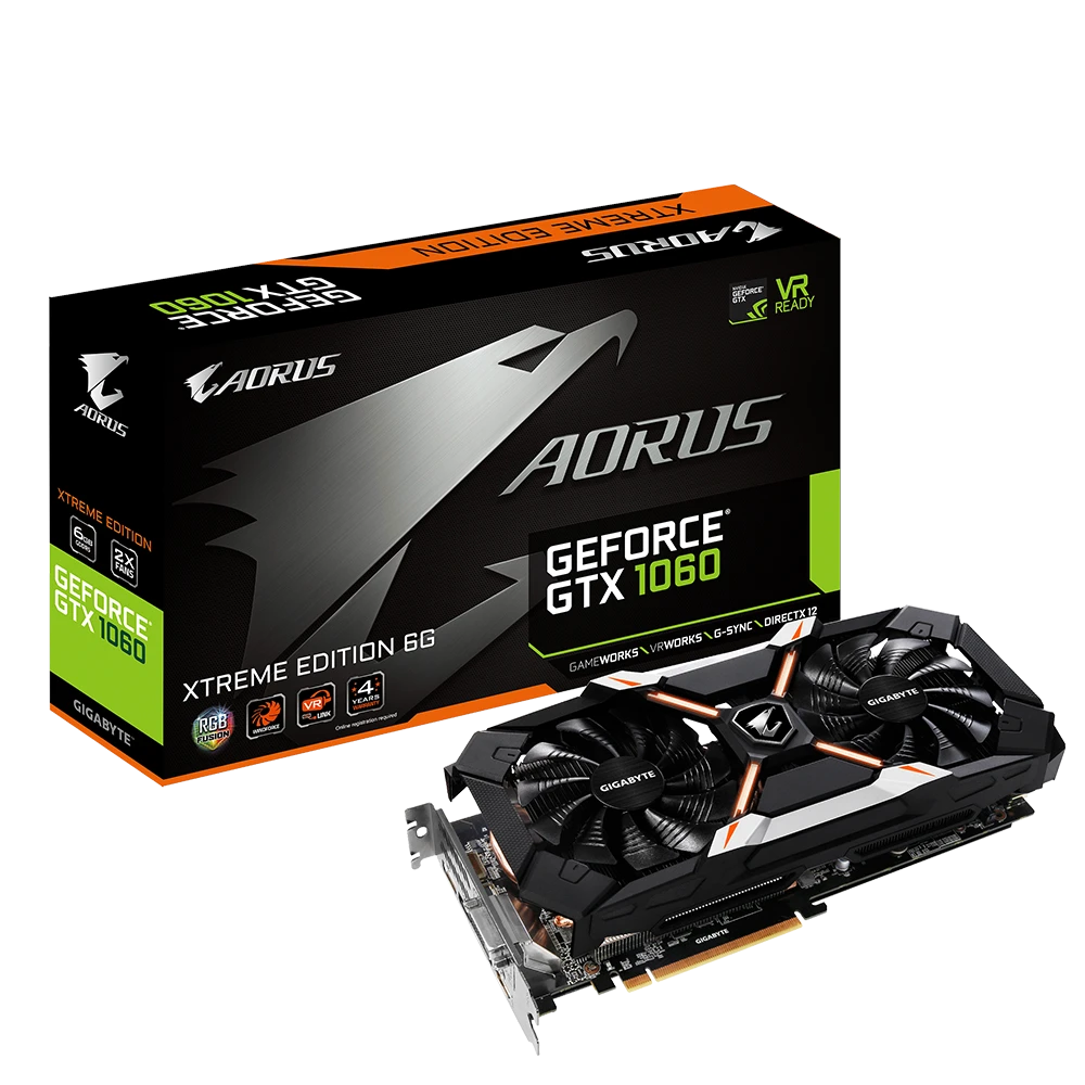 Gigabyte AORUS GeForce® GTX 1060 Xtreme Edition 6G  (Rev. 2.0)